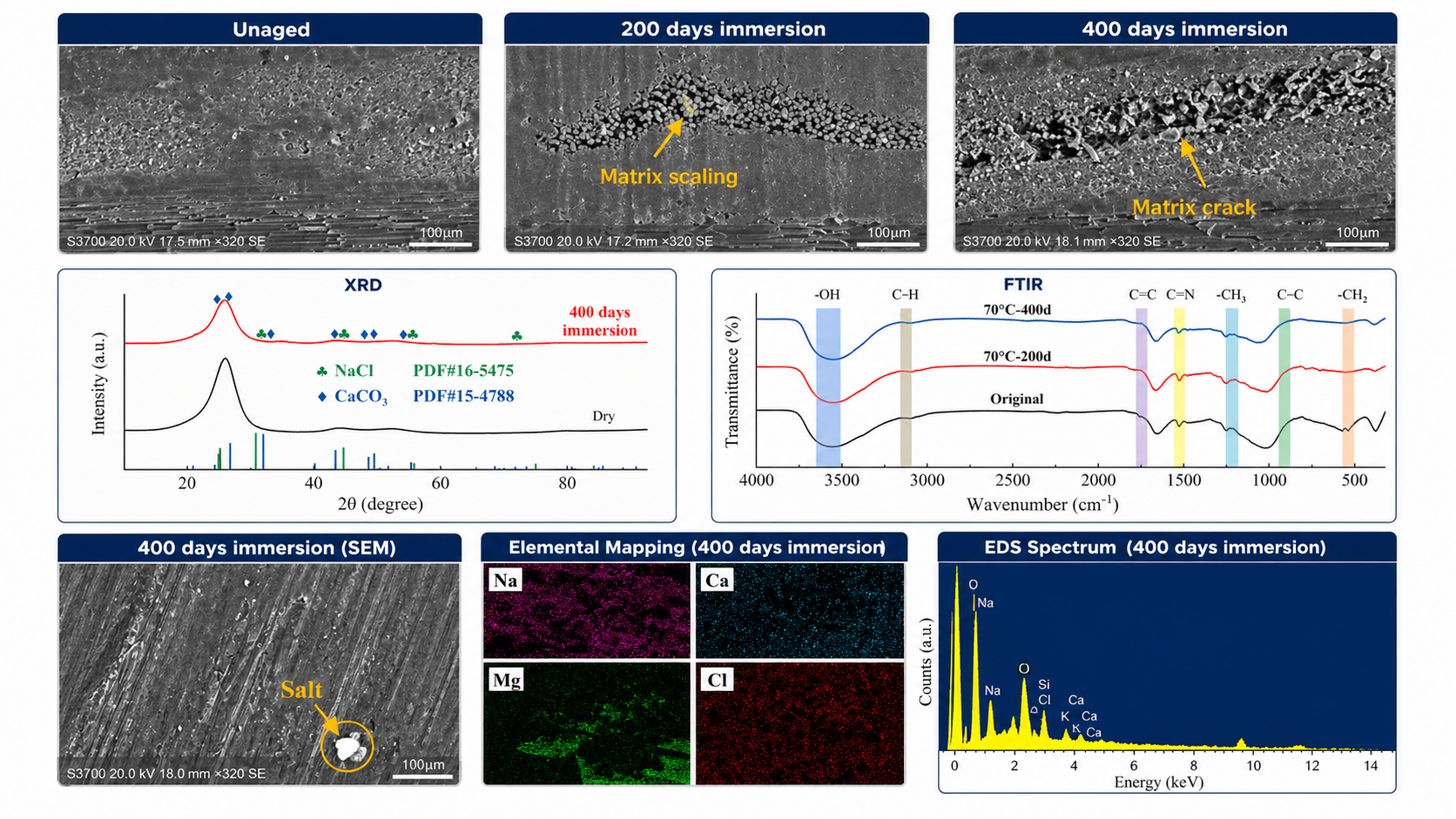 Hygrothermal aging mechanisms of CFRP composites